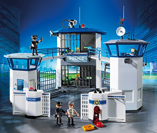 Playmobil Ciudad Acción Policial Cuartel General Con Prisión Edificio Conjunto 9131