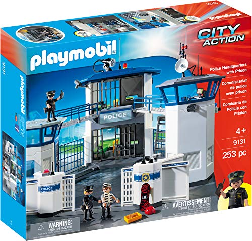 Playmobil Ciudad Acción Policial Cuartel General Con Prisión Edificio Conjunto 9131