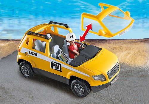 Playmobil Construcción -  Coche de supervisión , Playsets de Figuras de Juguete, 25 x 12,5 x 20 cm, (5470)