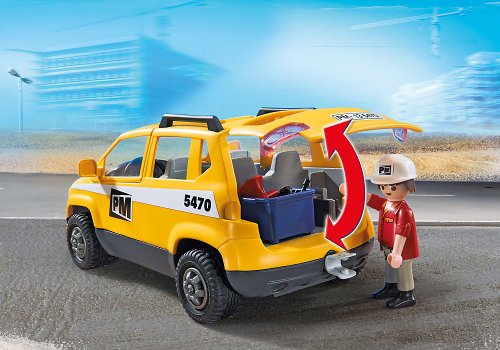 Playmobil Construcción -  Coche de supervisión , Playsets de Figuras de Juguete, 25 x 12,5 x 20 cm, (5470)