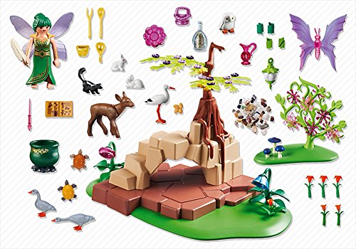 PLAYMOBIL Hadas - Hada de la Salud Elixia con Animal del Bosque, Juguete Educativo, Multicolor, 30 x 10 x 25 cm, (5447)