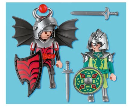 PLAYMOBIL - Pack de 2 Figuras Caballeros del dragón (4912)