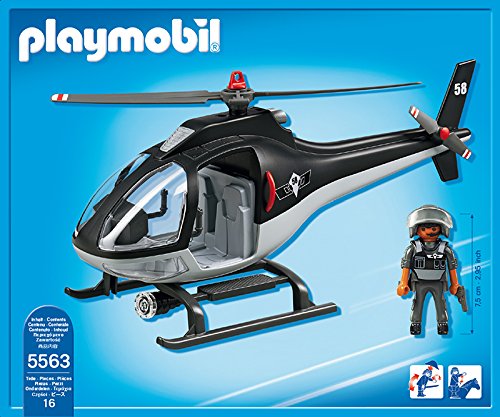 PLAYMOBIL Policía - Helicóptero Unidad Especial, playset (5563)