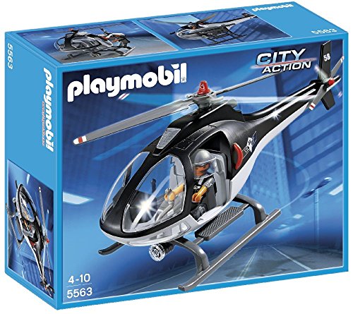 PLAYMOBIL Policía - Helicóptero Unidad Especial, playset (5563)