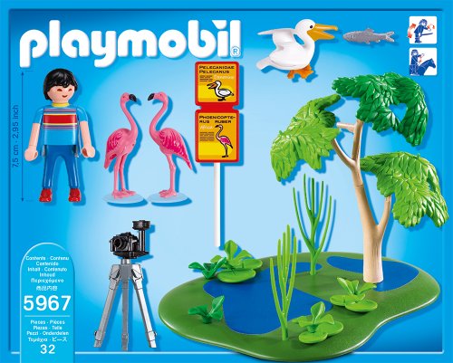 Playmobil - Zoo - fotógrafo con flamencos