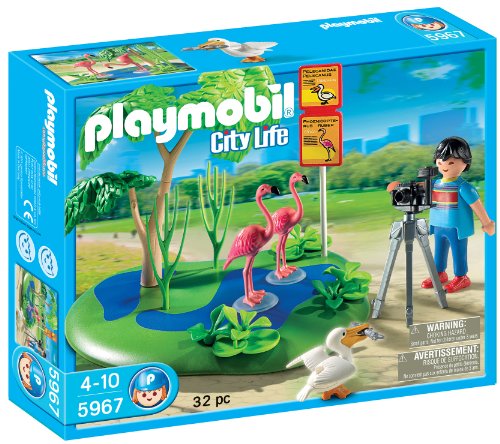 Playmobil - Zoo - fotógrafo con flamencos