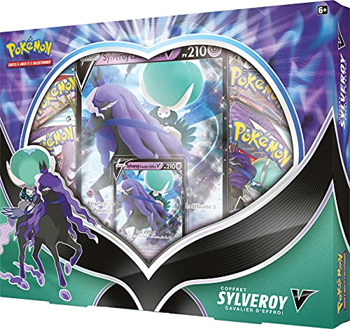 Pokémon POEBAOU21, Estuche de Cartas coleccionables para Juego de Mesa, colección Calyrex Jinete Glacial V o Calyrex Jinete Espectral V (Modelo al Azar), Multicolor