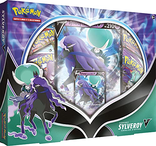 Pokémon POEBAOU21, Estuche de Cartas coleccionables para Juego de Mesa, colección Calyrex Jinete Glacial V o Calyrex Jinete Espectral V (Modelo al Azar), Multicolor