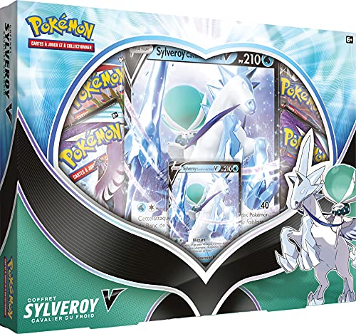 Pokémon POEBAOU21, Estuche de Cartas coleccionables para Juego de Mesa, colección Calyrex Jinete Glacial V o Calyrex Jinete Espectral V (Modelo al Azar), Multicolor