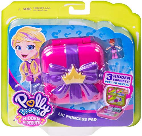 Polly Pocket Mundo Sorpresa Princesas, cofre de muñecas con accesorios (Mattel GDK80) , color/modelo surtido