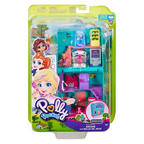 Polly Pocket Salón recreativo de juguete, mini muñecas con accesorios (Mattel GFP41)