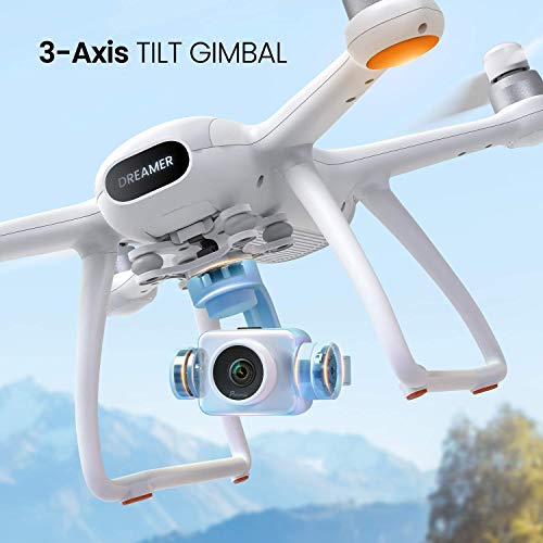 Potensic Dreamer Pro GPS Drone, Drone con Cámara 16MP, 3 Ejes Gimbal, Video 4K HD, con 32G SD Tarjeta, Distancia Trasmisión 2 Km Vuelto de 28 Mins Drone Profesional con Maletín de Transporte