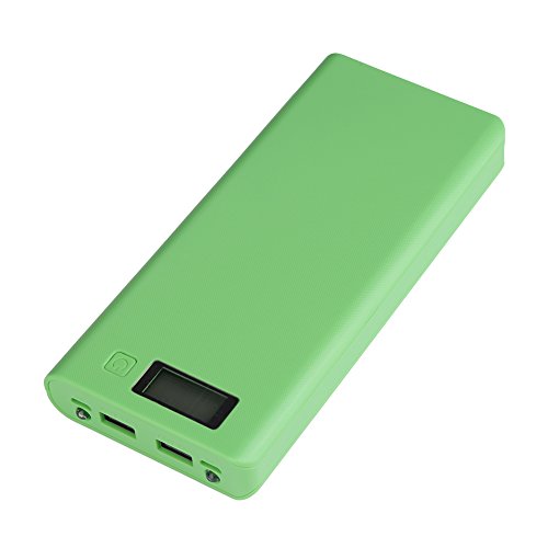 Powerbank Box - Power Bank Box 8x18650 Batería Doble puerto USB Pantalla LCD(Verde,)