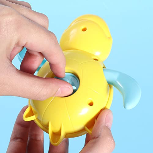 PRETYZOOM 3 Unids Bañera Bebé Viento Tortuga Tortuga Juguetes Flotante Juguetes Animal Juguetes Natación Reloj de Agua Juguetes para Niños Pequeños Piscina Infantil Amarillo