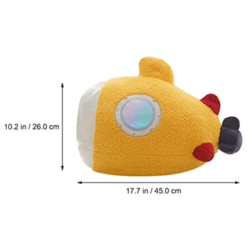 PRETYZOOM Almohada de Felpa Adorable Almohada de Dibujos Animados Submarino en Forma de Muñeca de Escritorio Simulación de Diseño Submarino de Peluche de Felpa Muñeca Sofá Cama Almohada