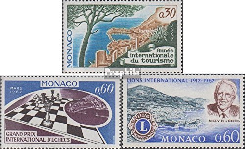 Prophila Collection Mónaco 863,864,865 (Completa.edición.) 1967 Turismo, ajedrez, Leones (Sellos para los coleccionistas) ajedrez