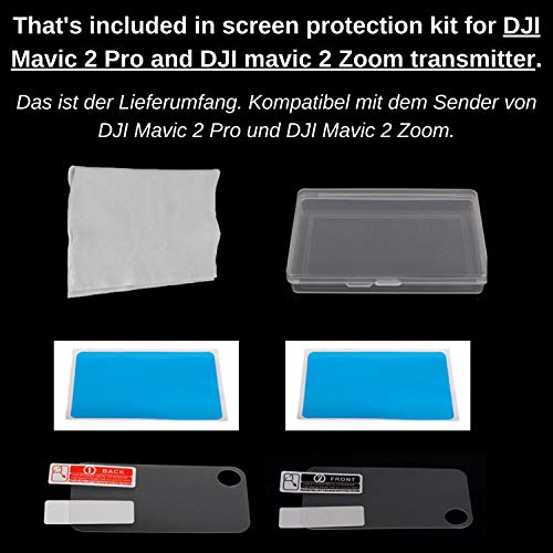 Protectores de Pantalla para el Controlador de DJI Mavic 2, Juego de 2, Película de Pantalla para el controlador remoto Drone, Protector de Pantalla del Transmisor, Película Pantalla para DJI 2 Mavic