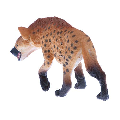 PULABO Figura de animales de plástico realista de la ciencia, figura de hiena africana para niños, juguete educativo, decoración, coleccionables, cuentos, accesorios ecológicos y prácticos