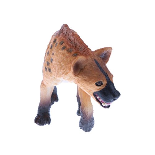 PULABO Figura de animales de plástico realista de la ciencia, figura de hiena africana para niños, juguete educativo, decoración, coleccionables, cuentos, accesorios ecológicos y prácticos