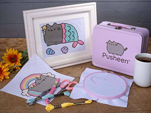 Pusheen Maletín metálico Kit Punto de Cruz (Koch Media FOX015)