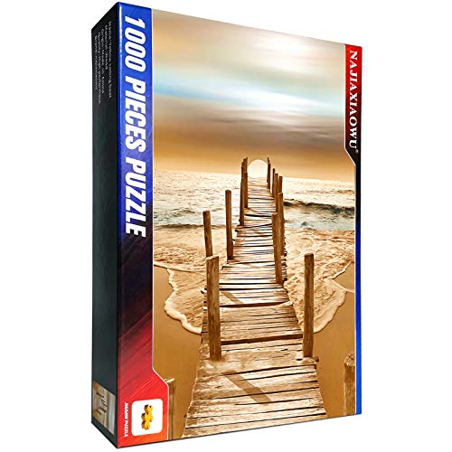 Puzzle 1000 Piezas Puzzles Para Adultos Agua Puente Playa Mar Paisaje Niño Rompecabezas Juego Casual De Arte Diyjuguetes Interesantes Amigo Familiar Adecuado