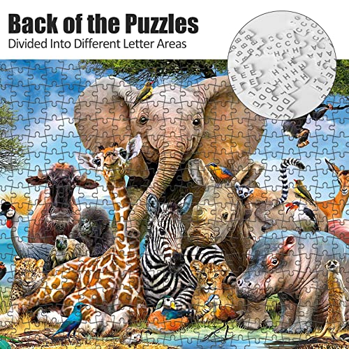 Puzzle de 1000 Piezas Mundo Animal, piezas de rompecabezas de 1 mm de grosor que encajan perfectamente, rompecabezas educativos para el piso, regalos de entretenimiento familiar(70 x 50 cm)