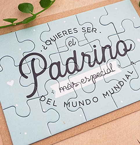 Puzzle padrino | ¿Quieres ser el padrino más especial del mundo mundial? | Anuncio nacimiento, Petición padrino, rompecabezas para padrino