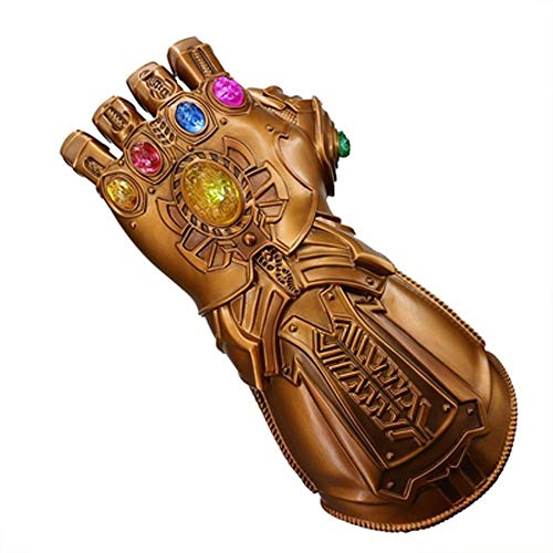 Q Marvel toy Guantes Tanos - Guantes Brillantes - Puño electrónico articulado - 13.6"- Niños ，