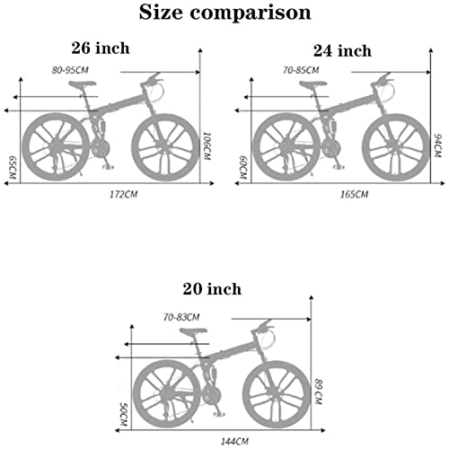 QCLU Montaña De La Bici Adulta De La Bicicleta Plegable 24/26 Pulgadas Doble con Absorción De Impactos Fuera De La Carretera Velocidad De Carreras De Bicicletas Niños Y Niñas