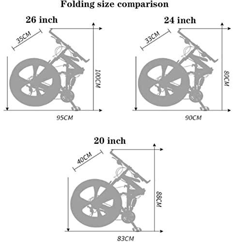 QCLU Montaña De La Bici Adulta De La Bicicleta Plegable 24/26 Pulgadas Doble con Absorción De Impactos Fuera De La Carretera Velocidad De Carreras De Bicicletas Niños Y Niñas