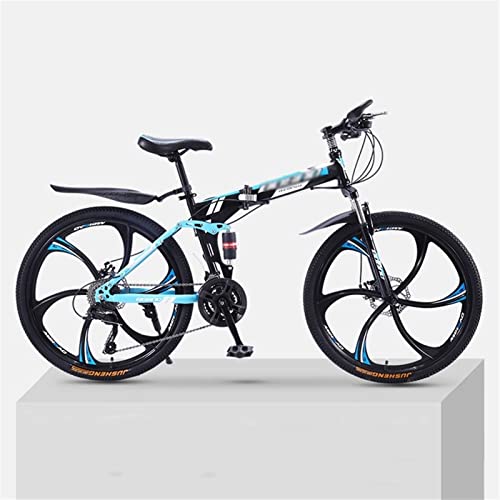 QCLU Montaña De La Bici Adulta De La Bicicleta Plegable 24/26 Pulgadas Doble con Absorción De Impactos Fuera De La Carretera Velocidad De Carreras De Bicicletas Niños Y Niñas