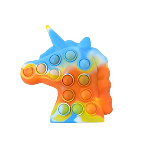 QCSTORE Pop Fidget Toy Push Bubble Sensory Toy Silicone Unicorn Fingertip Toy Autism Special Needs Stress Reliever Vent Toys Squishy Bubble Pop Bubble