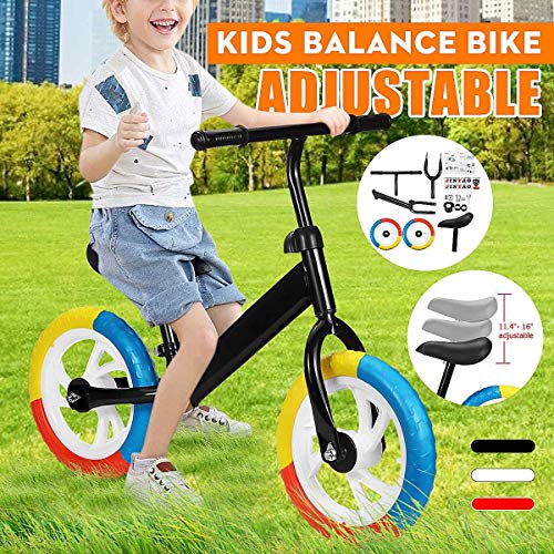 QHY para Niños Bicicleta De Equilibrio Scooter para 1-6 Años Antiguo Bebé Aprender A Caminar Coche Dos Ruedas Al Aire Libre Deporte Sin Pedal Bicicleta Niños Juguete Regalo (Color : Pink)