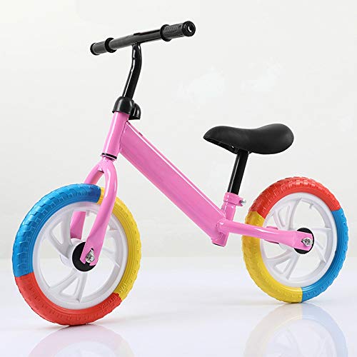 QHY para Niños Bicicleta De Equilibrio Scooter para 1-6 Años Antiguo Bebé Aprender A Caminar Coche Dos Ruedas Al Aire Libre Deporte Sin Pedal Bicicleta Niños Juguete Regalo (Color : Pink)