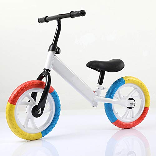 QHY para Niños Bicicleta De Equilibrio Scooter para 1-6 Años Antiguo Bebé Aprender A Caminar Coche Dos Ruedas Al Aire Libre Deporte Sin Pedal Bicicleta Niños Juguete Regalo (Color : White)