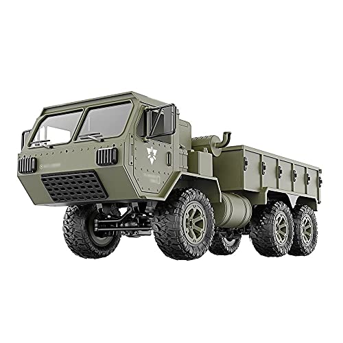 QHYZRV Coches RC, Camión Todoterreno 6WD, Todo Terreno, Juguete Eléctrico 1/16, Coche Militar De Control Remoto con Función De Transporte, Juguete RC Resistente Al Agua para Adultos, Niños, Niñas