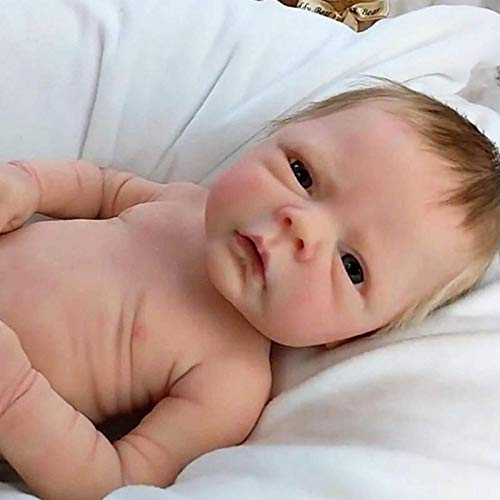 Qistes Realista de 46 cm Reborn Baby Dolls de silicona suave muñeca de vinilo hecho a mano con ropa real, muñecas de bebé, el mejor regalo para niños, niñas y madres principiantes, regalo para niños