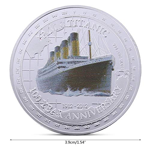 QUEAMBLER Titanic Moneda Coleccionistas Especiales Monedas Hermosas Que recogen el Regalo de curiosidades Aniversario 100 años