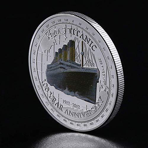 QUEAMBLER Titanic Moneda Coleccionistas Especiales Monedas Hermosas Que recogen el Regalo de curiosidades Aniversario 100 años