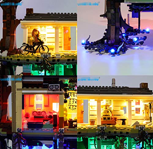 QZPM La Iluminación LED Fijó Compatible con Lego 75810, Juego De Luces De Bricolaje para Stranger Things El Revés Bloque De Construcción De Luces (NO Incluido En El Modelo)