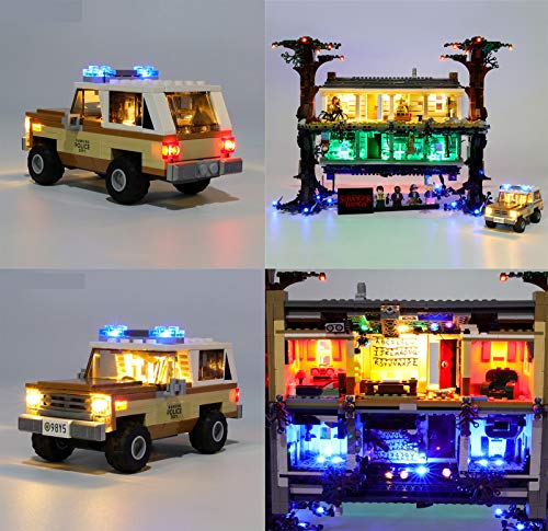 QZPM La Iluminación LED Fijó Compatible con Lego 75810, Juego De Luces De Bricolaje para Stranger Things El Revés Bloque De Construcción De Luces (NO Incluido En El Modelo)