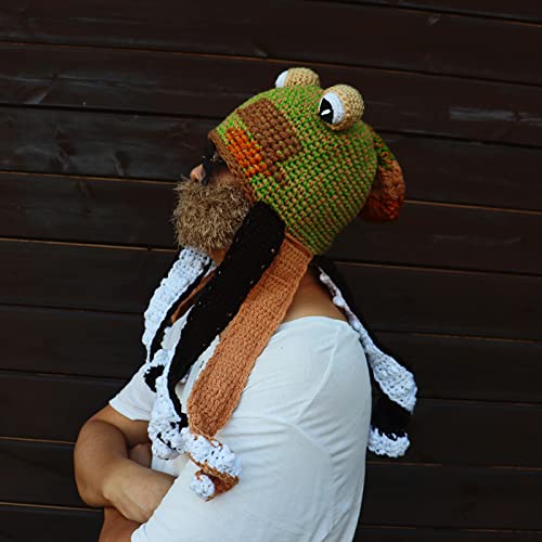 Rahungry Gorro De Tentáculo De Pulpo para Adulto, Gorro De Pulpo Tejido A Mano, Disfraz De Fiesta Cosplay para Adulto, Único Suave Y Cálido,B'