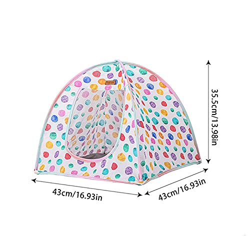 Rainbow Pet Teepee - Cama plegable para refugio de perros con almohadilla para dormir, perro gato transpirable con cojín, tiendas de campaña para perros de lujo, casas para mascotas con cojín para el