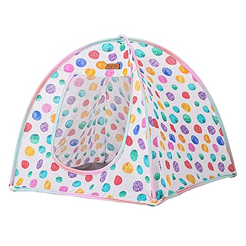 Rainbow Pet Teepee - Cama Plegable para Refugio de Perros con Almohadilla para Dormir, Perro Gato Transpirable con cojín, Tiendas de campaña para Perros de Lujo, Casas para Mascotas con cojín para el