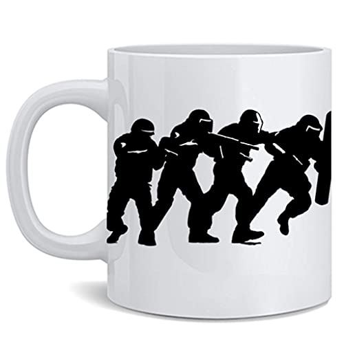 Rainbow Six Siege Alternate Logo Tom Clancy Rainbow 6 Siege R6 Siege Video Game Gaming Gamer Merchandise Cosplay Collectibles Merch Accessories Ceramic Coffee Mug Tea Cup Fun Novelty Gift 11 oz