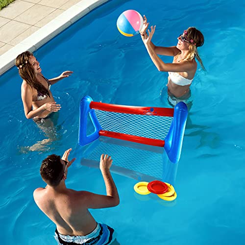 Ranana Fun Goals Game - Juego de pelota de waterpolo hinchable con red para piscina