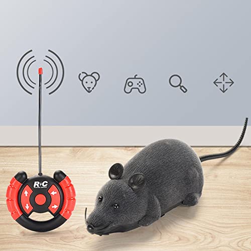 Ratón de Control Remoto de 28 cm / 11 Pulgadas, Divertido ratón electrónico de Carreras, Juguetes de Truco de Miedo para niños, niños y Adultos, Juguetes de Juego de ratón de Broma A/a