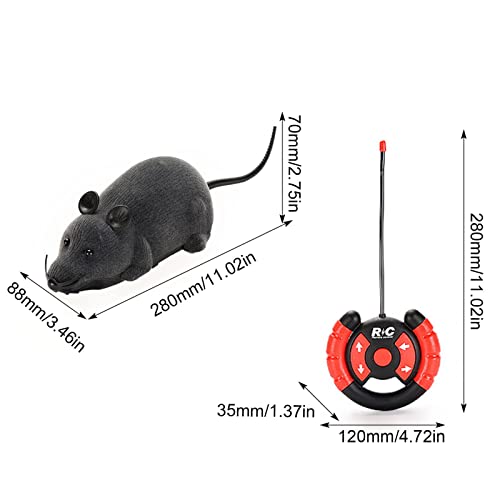 Ratón de Control Remoto de 28 cm / 11 Pulgadas, Divertido ratón electrónico de Carreras, Juguetes de Truco de Miedo para niños, niños y Adultos, Juguetes de Juego de ratón de Broma A/a