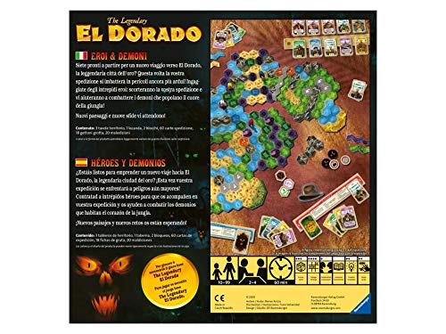 Ravensburger 26855 El Dorado: Héroes y Demonios, Juego de Mesa, Light Strategy, 2-4 Jugadores, Edad Recomendada 10+