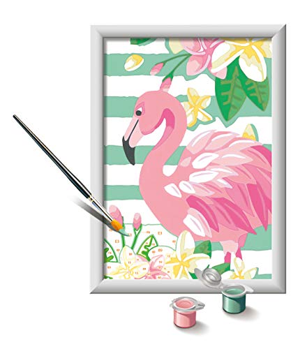 Ravensburger- Numéro d'art-Petit-Flamant Rose Ocio Creativo. (4005556285297)